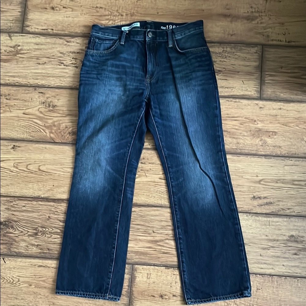 GAP Blue Straight-Leg Jeans with Rich Indigo Hue
